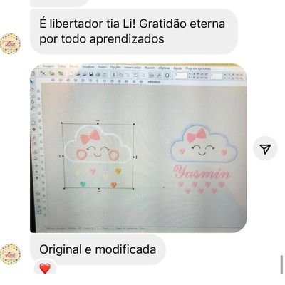 Print WhatsApp: É libertador tia Li, gratidão por todo aprendizado