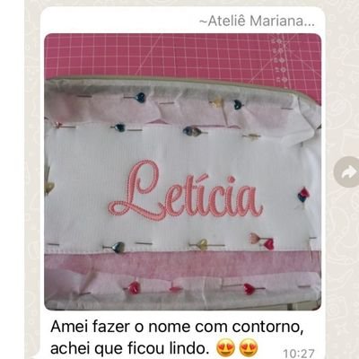 Print WhatsApp Ateliê Mariana: Letícia bordado com contorno