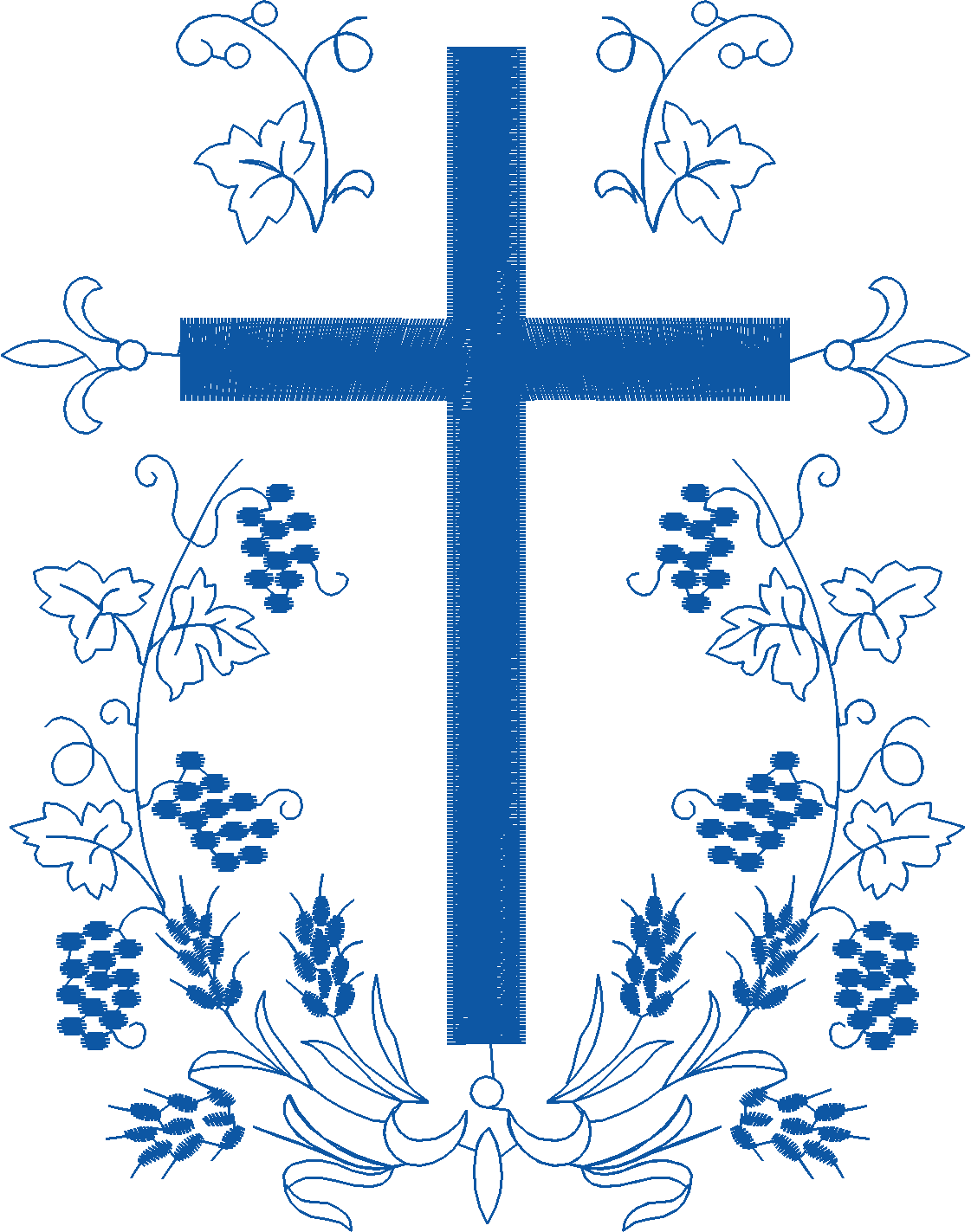 Matriz de cruz ornamentada