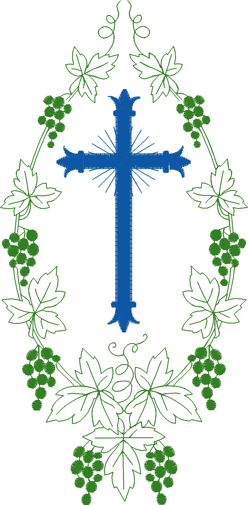 Cruz com uvas